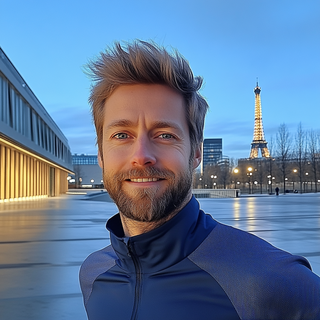 Stephan beim joggen in Paris